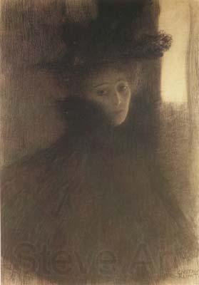 Gustav Klimt Lady with cape and Hat (mk20)